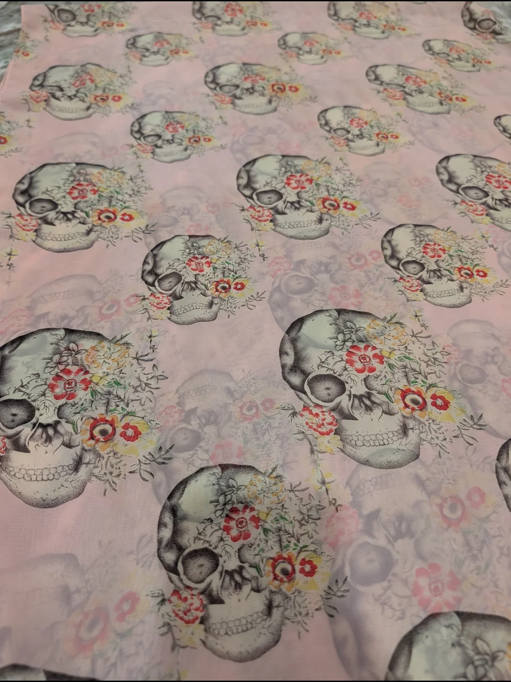 Floral Skull Scarf